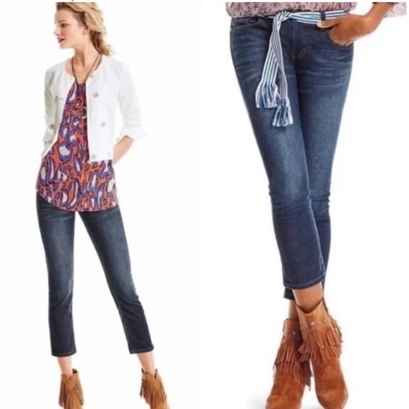Cabi Jeans New Crop Casual Denim Women Size 6  Medium Wash #5086 Stretch - Picture 1 of 1